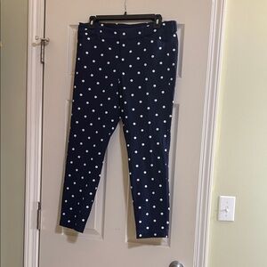 Old Navy Navy Blue Polka Dot Pixie Pants Size 10